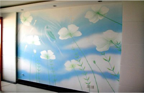 鲁甸画墙绘怎么画好白云的蓬松感？