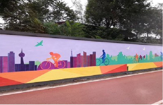 鲁甸墙体彩绘-围墙