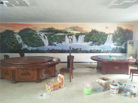 鲁甸墙绘-写实风景