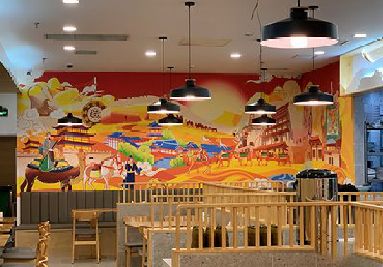 鲁甸商业空间彩绘介绍。