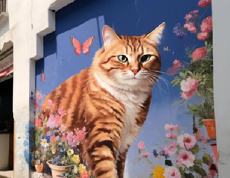 鲁甸自己绘制有个性的手绘墙