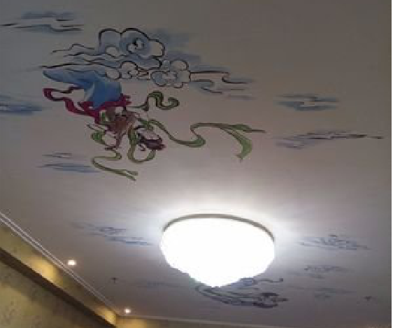 鲁甸如何快速绘制天花板上的手绘墙？