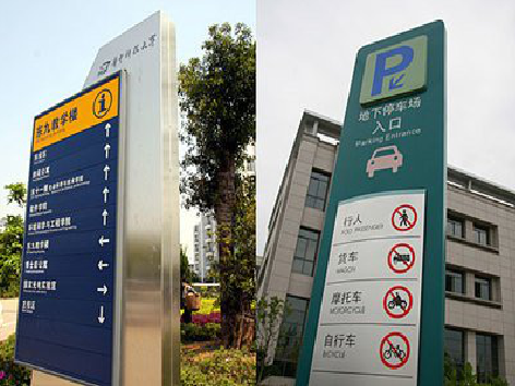 鲁甸导向标识的设计作用。